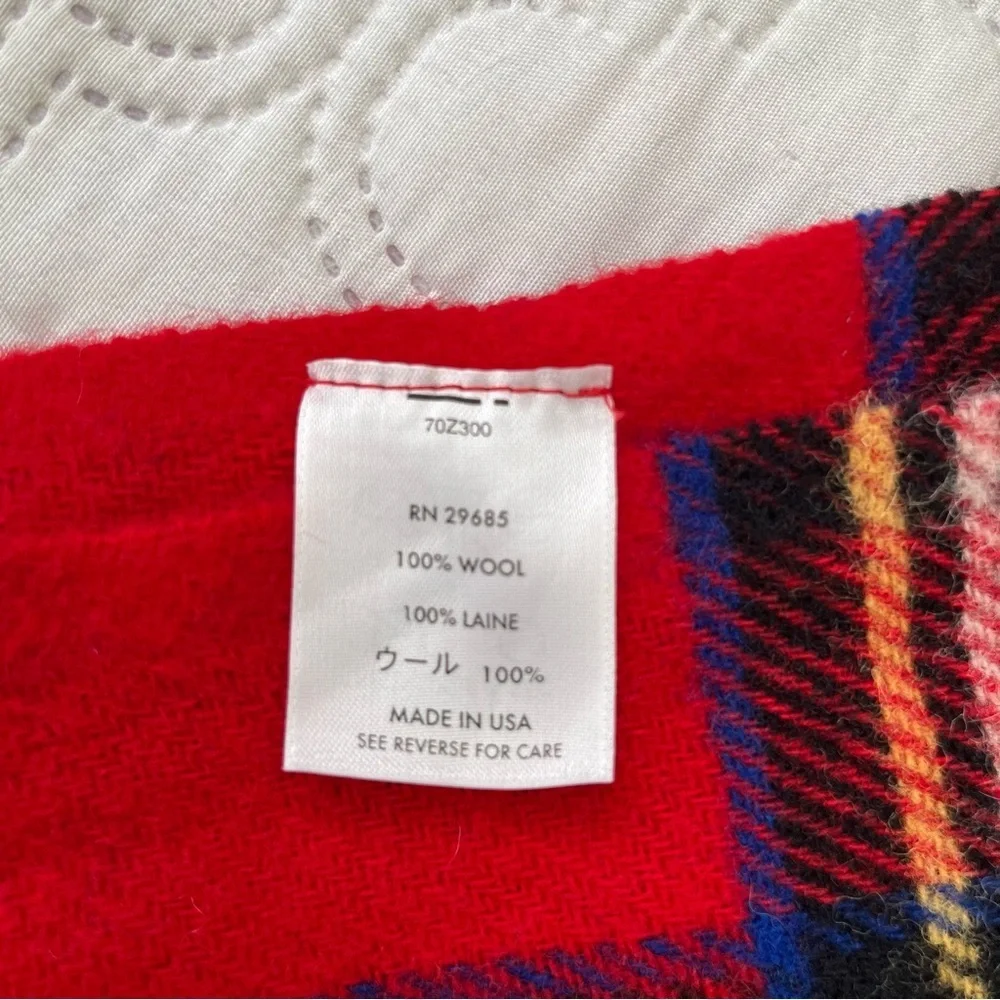 Pendleton Vintage Wool Highland Motor Robe Tartan Fringe Blanket NWT